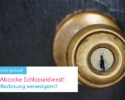 Abzocke Schlüsseldienst
